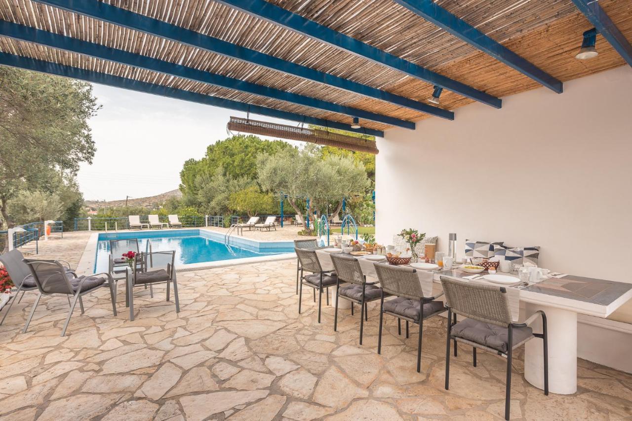 Summer Villa Pasiphae Private Pool - Bbq -Beach 2Min Sounion Exterior foto